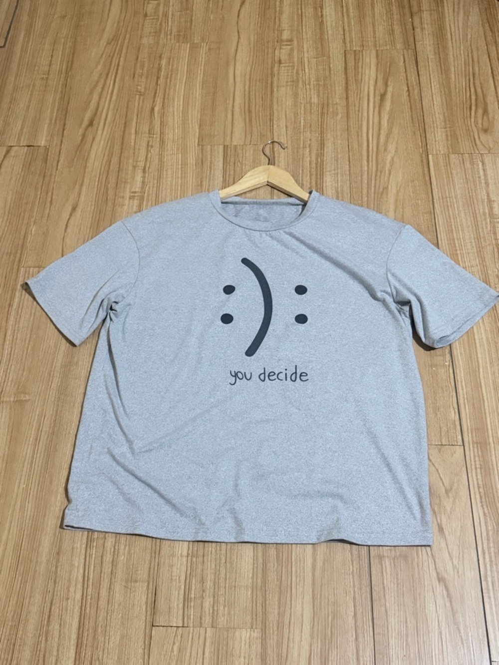 SHEIN Gray You Decide Graphic Crewneck Tee - Picture 2 of 5
